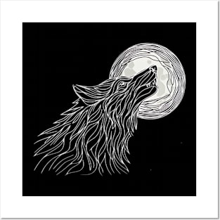 Howl at the moon Posters and Art